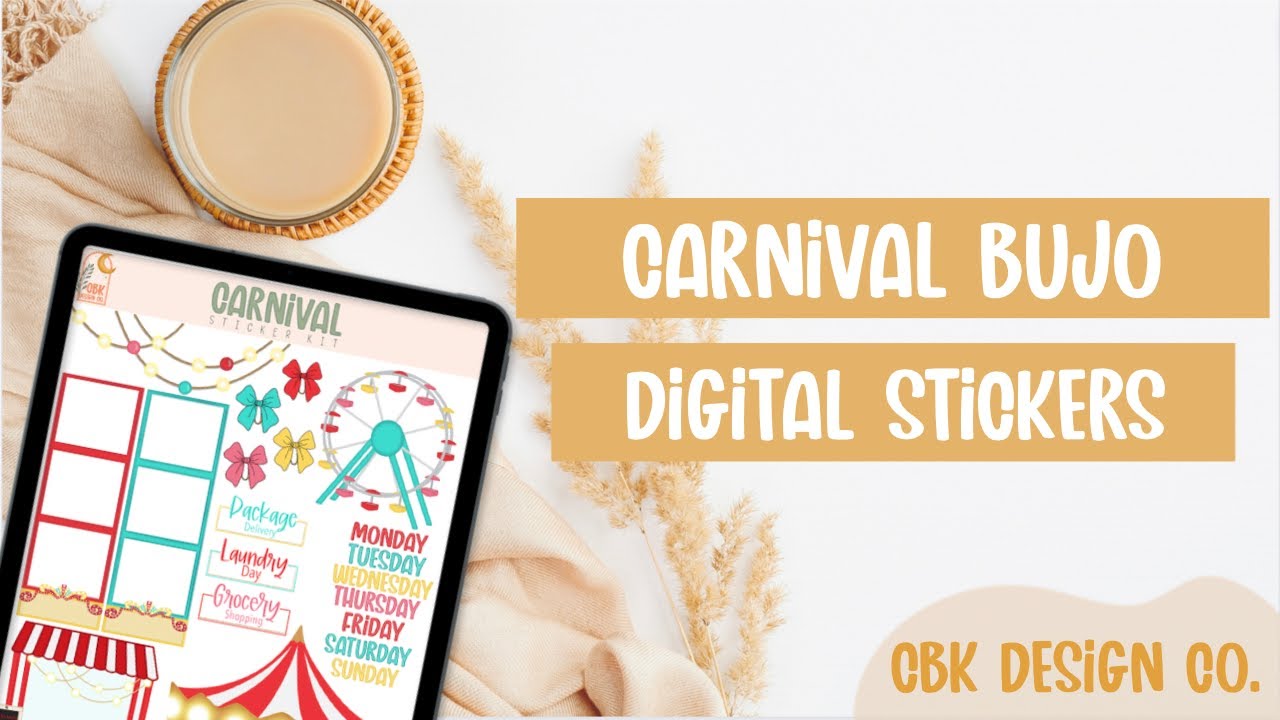 Carnival Bullet Journal Stickers | CBK Design Co. - YouTube