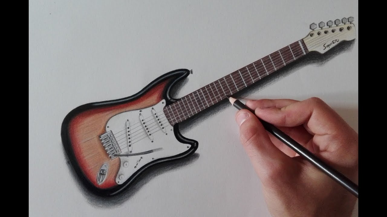 Drawing Of Guitar ~ Drawing Tutorial Easy