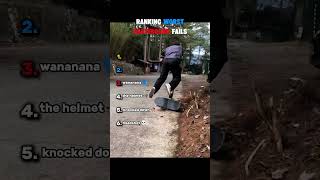 Ranking Worst Skateboard Fails