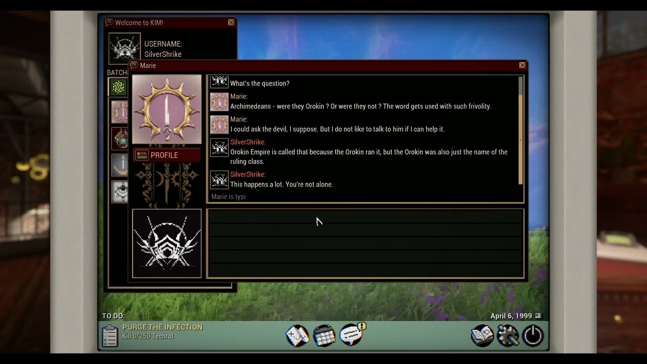 Warframe The Old Peace: Marie asking a question after talking with Loid