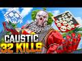 INSANE Caustic 32 KILLS and 6K Damage Apex Legends