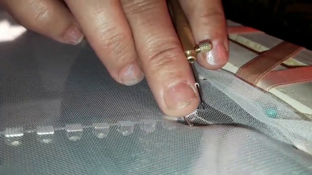 Bordado Luneville,  clase 7 , Cinto de Novia (Parte 1)