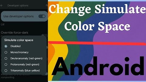 How to Change Simulate Color Space on Android: Android 13, 12, 11