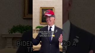 Biden Recibiendo A Trump En La Oficina Oval  humor biden whitehouse trump