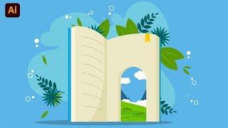 How to Create Open Book Design in Illustrator - Vector Tutorial