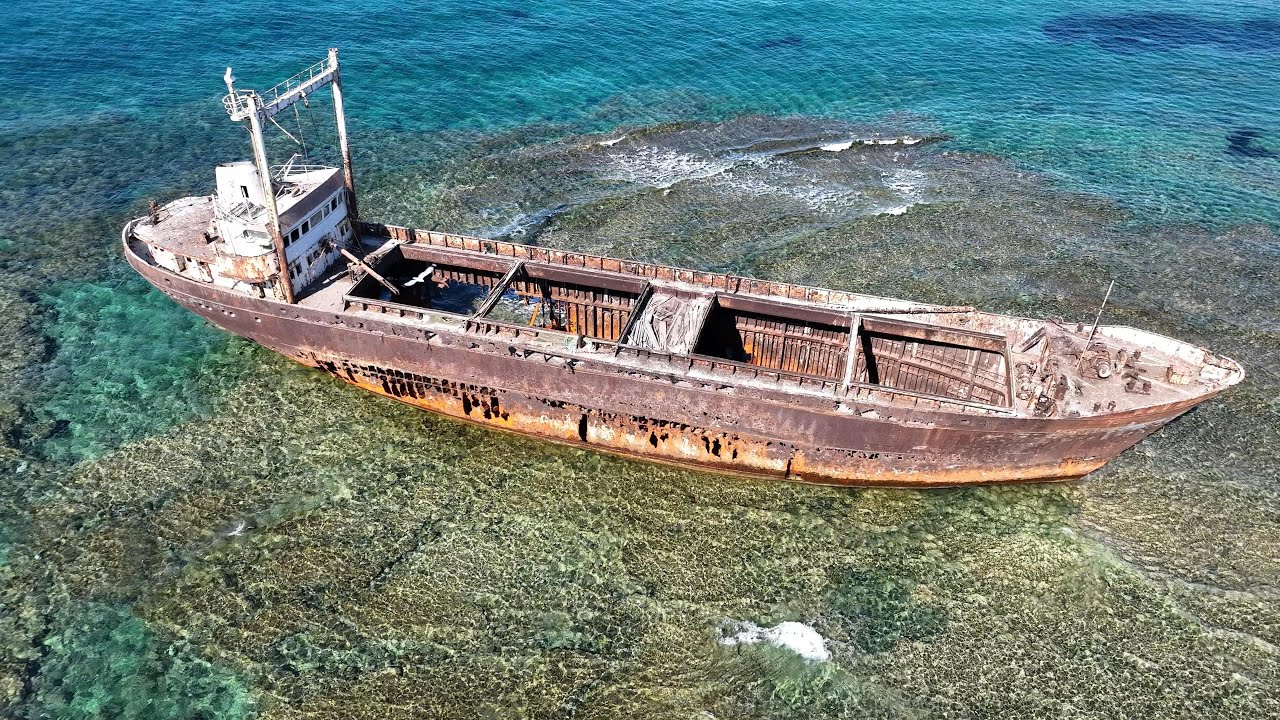 Shipwreck · MV Demetrios II — 4K aerial footage
