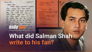 What did Salman Shah write to a fan in a heartfelt letter from 1995?  | Daily Sun