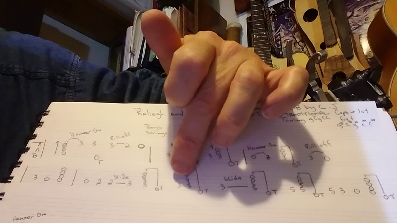 Raleigh and Spencer CLAWHAMMER BANJO LESSON 1 WTAB YouTube