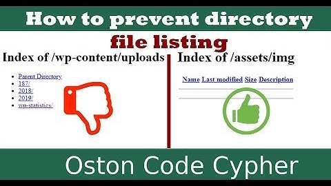 How to prevent directory file listing on your website