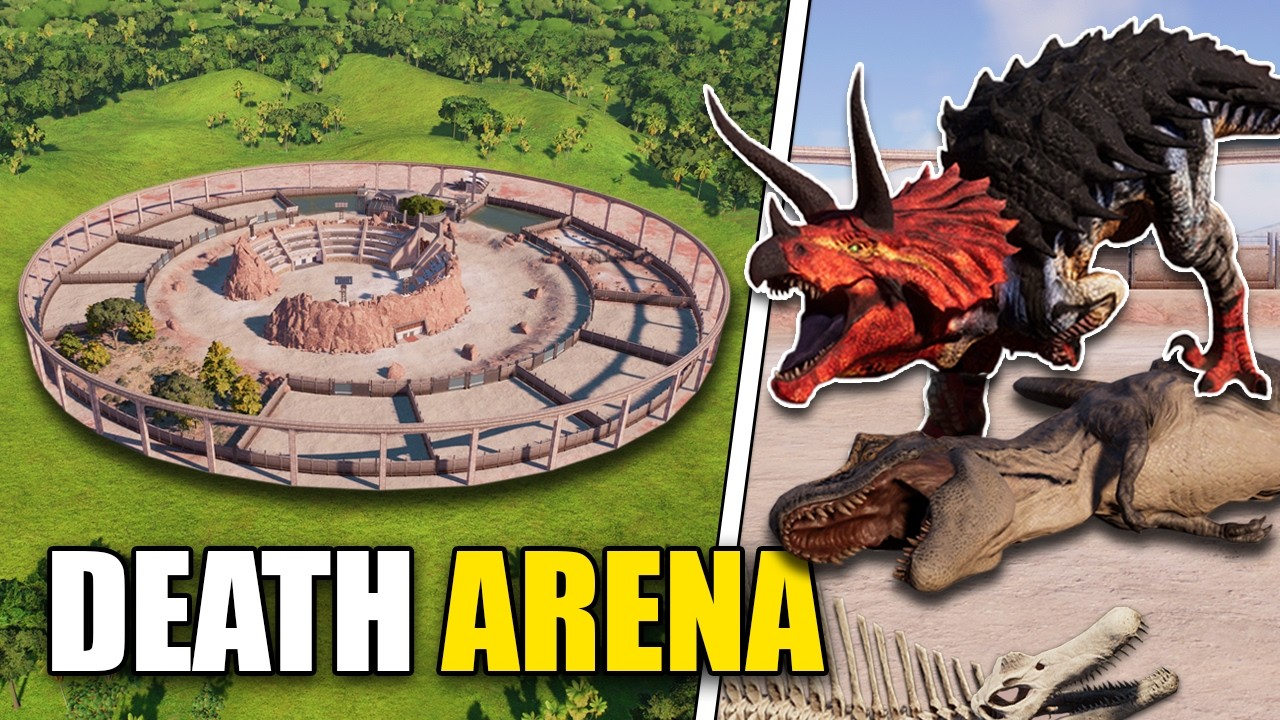 I Made 200+ Dinosaurs Fight a Death Arena In Jurassic World Evolution 2