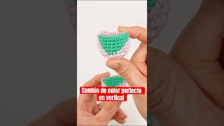 Cambio de color perfecto a crochet en vertical. Tutorial para líneas perfectas sin escalones