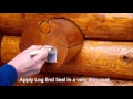 Защитное покрытие торцов бревен в деревянном доме