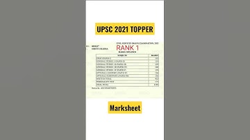 UPSC 2021 TOPPER SHRUTI SHARMA RANK 1 MARKSHEET | UPSC MOTIVATIONAL VIDEO | IAS TOPPER | IPS TOPPER