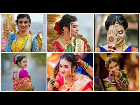 Maharashtrian bride wearing traditional saree and bridal jewellery. Bridal  nath. Bridal braid hair… | Indian bridal hairstyles, Wedding hairstyles,  Bride hairstyles