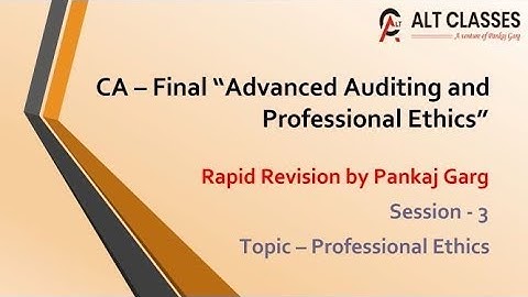 Rapid Revision of Final Audit - Session 3 | CA Pankaj Garg |