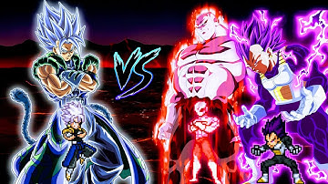 Gogetto MUI VS Jiren OP(All Form) & Vegeta OP(All Form) in Jump Force Mugen