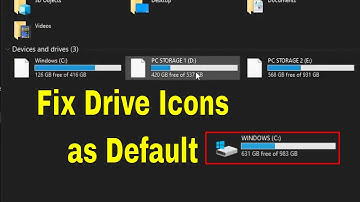 How To Fix Hard Drive | Local Drive Icon as Default