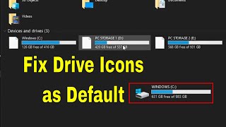 How To Fix Hard Drive | Local Drive Icon as Default