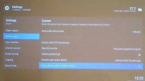 setting for 24p and atmos audio on nvidia shield tv-kodi