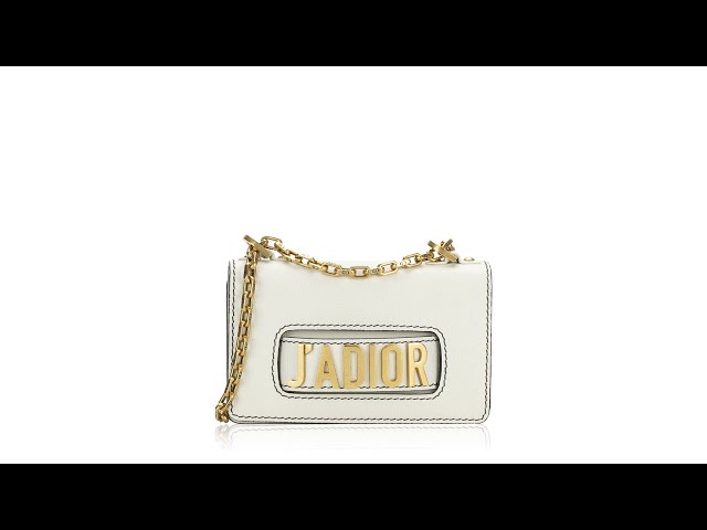 Christian Dior Grained Calfskin J'Adior Mini Chain Flap Bag Off White 