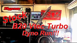 Stock B20vtec Turbo on Dyno