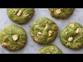 Matcha White Chocolate Macadamia Nut Cookies