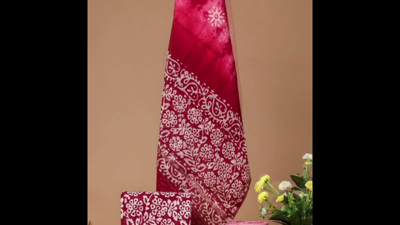 Sanganeri hand block printed suit
