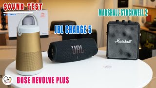 Bose Revolve Plus & JBL Charge 5 & Marshall Stockwell 2 l Sound Test