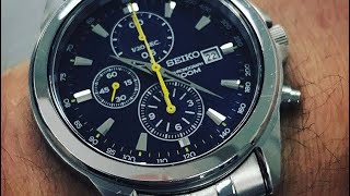 Seiko SKS Dress Watch- Chronograph 100m Blue Dial - YouTube