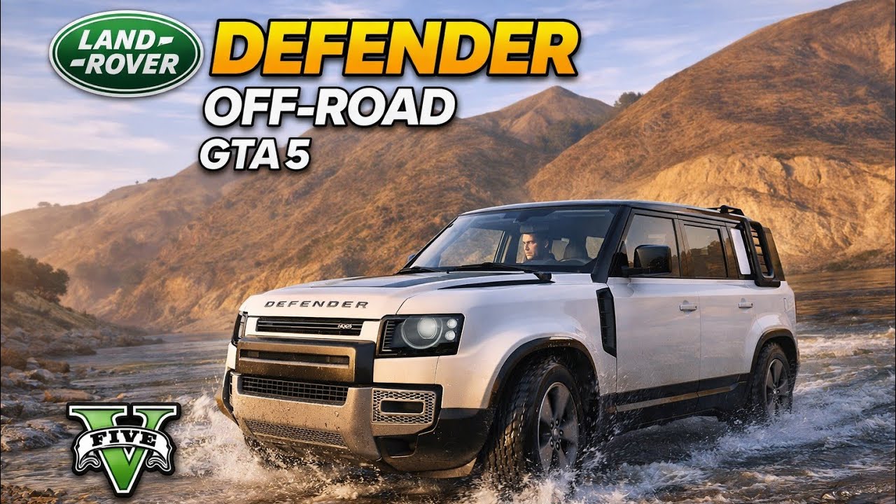 The Ultimate Off-Road Test: Land Rover Defender in GTA 5.🏔️