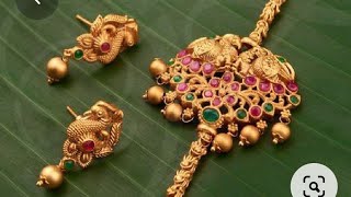 Lastest traditional Indian gold mugappu/mopu thaily chain  stunning collection 2020