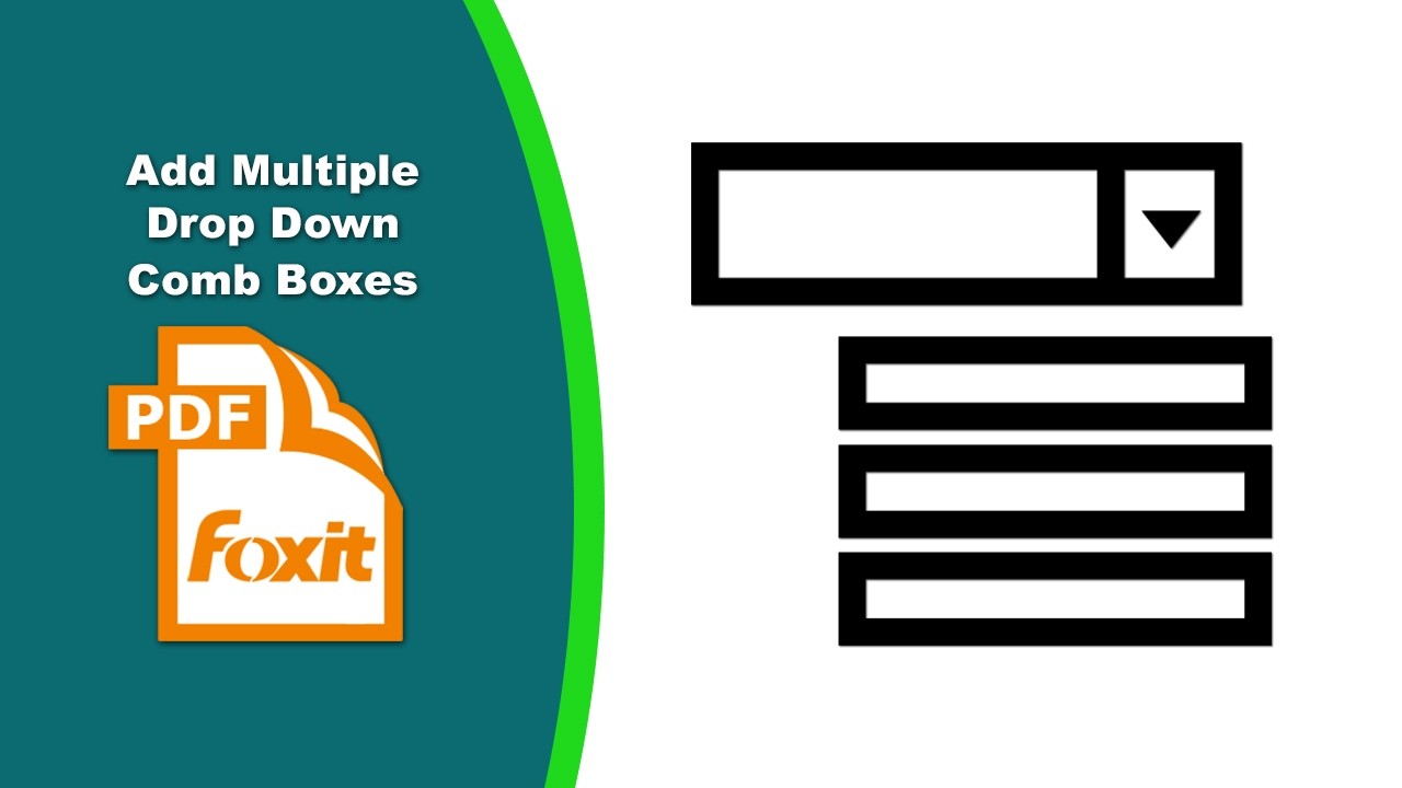 How to Create Interactive PDF Forms with Multiple Drop-Down Combo Boxes ...