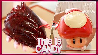 [ASMR] SuperMario Mushromm figure making with Sugar / 설탕으로 슈퍼마리오 버섯 피규어 만들기