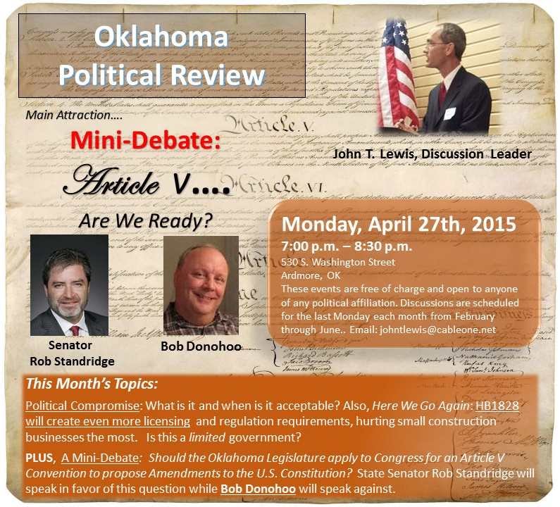 John T. Lewis 4-27-15 (w/Ok Senator Rob Standridge & Bob Donohoo)
