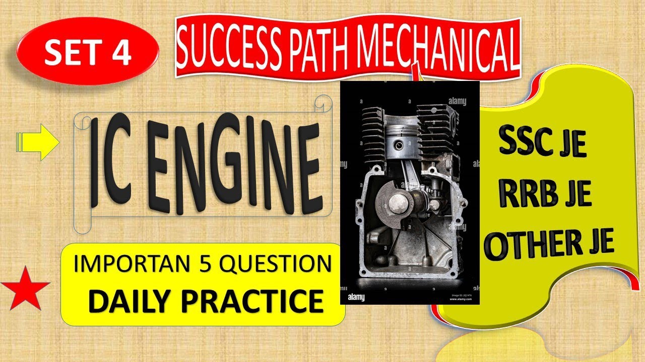 Ic engine part 4 - important questions of ic engine, ask in ssc je exam