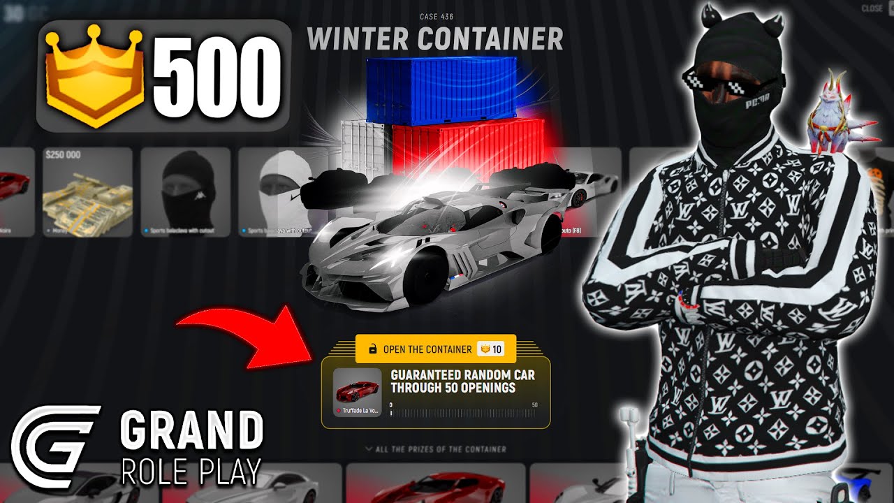 Открываем 50 НОВЫХ зимних контейнеров в Grand RP! Новое обновление Grand RP | Легкие деньги в Gra...