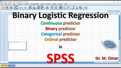 Binary logistic regression with continuous or binary or categorical or ordinal predictor in SPSS