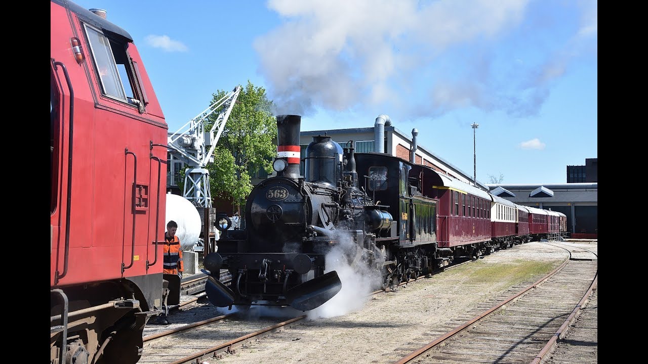 Danmarks Jernbanemuseum - Klargøring af K 563 og MZ 1401