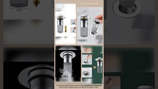 Stainless Steel Floor Drain Filter Washbasin Plug Anti Odor Pop-Up Bounce Core Basin Stopper Hair...