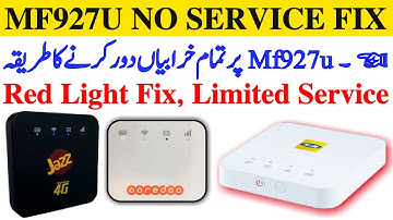 JAZZ MF927U OFFICIALLY UNLOCKED / LIMITED ,NO SERVICE,DISCONNECTED SERVICE FIX