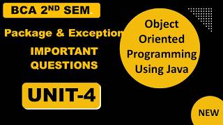 Important Questions bca sem 2 Object Oriented Programming Using Java | Packages | Exceptions