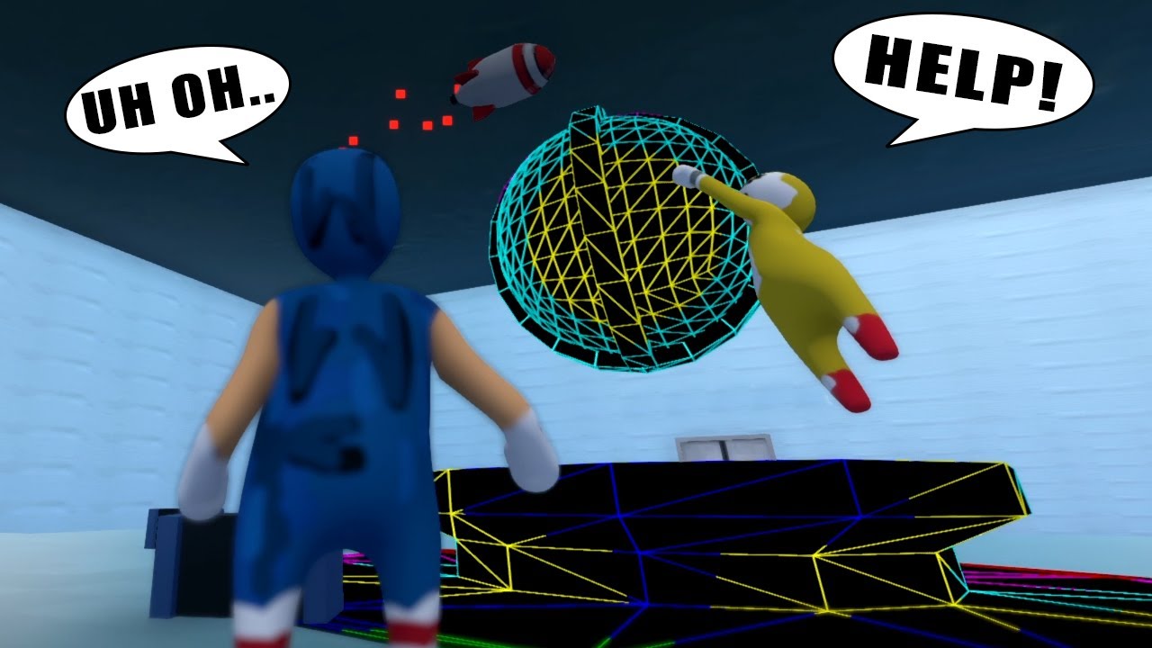 СОНИКУ И ТЕЙЛЗУ НУЖНО СБЕЖАТЬ ИЗ ЗАЛА ГОЛОВОЛОМОК В HUMAN FALL FLAT