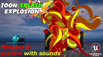 Toon Splash Explosion Niagara effect with sounds - Ready to play on Unreal Engine