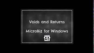 Details Voids = MicroBiz for Windows POS Guide