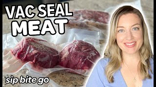 Sous Vide Meal Prep: How to Vacuum Seal Meat - Foodsaver v4400 Vacuum Sealer Demo - Sip Bite Go