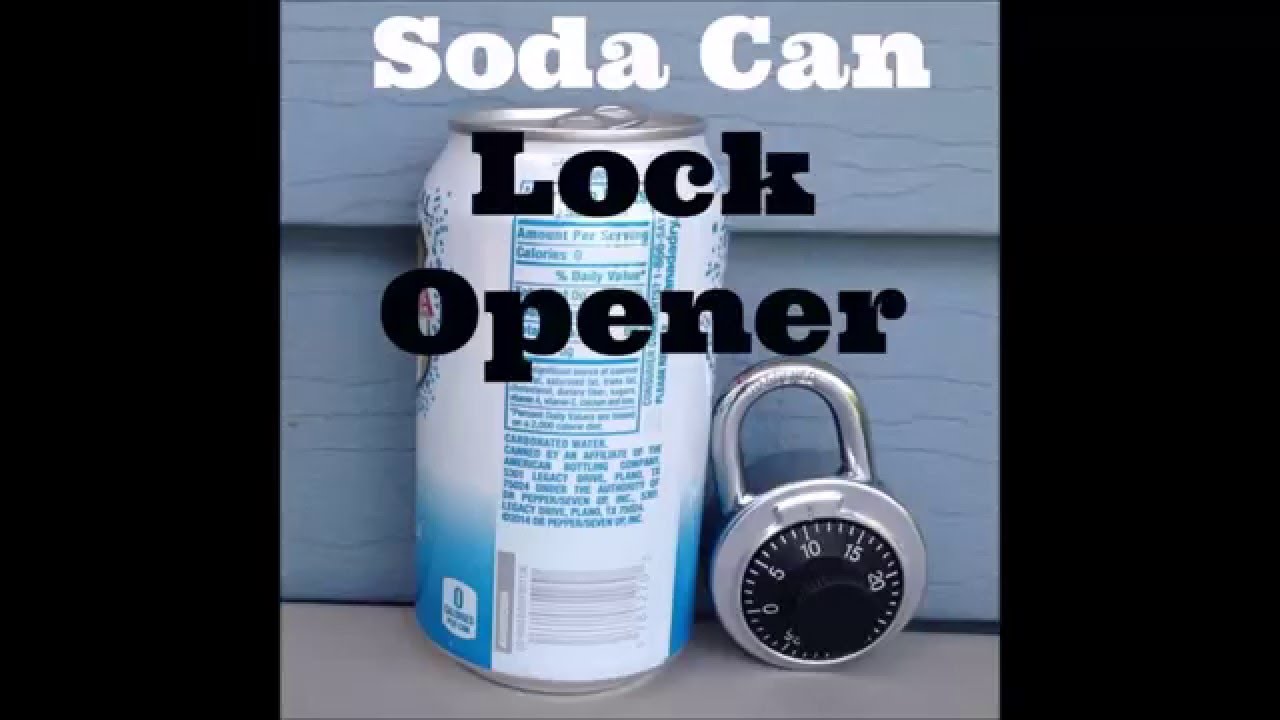 How To Open a Lock With a Soda Can YouTube