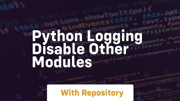 python logging disable other modules