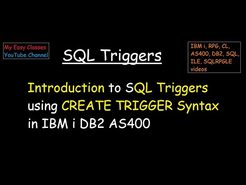 Introduction to SQL Triggers - CREATE TRIGGER synatx in IBM i DB2 AS400