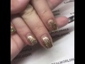 New Years Nails!!  Gold + Gold!