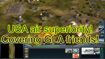 Command and Conquer: Generals Zero Hour Online[GP18] "USA air superiority covering GLA vs x2 China!
